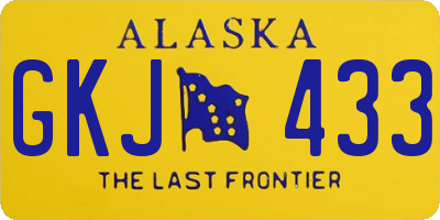 AK license plate GKJ433