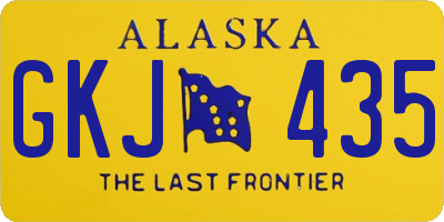 AK license plate GKJ435