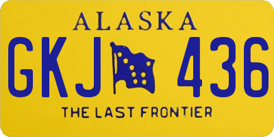 AK license plate GKJ436