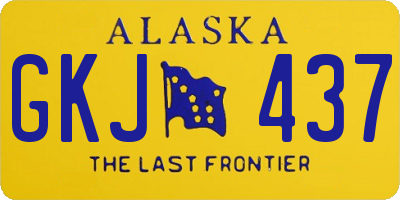 AK license plate GKJ437