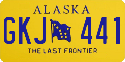 AK license plate GKJ441