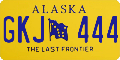 AK license plate GKJ444