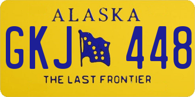 AK license plate GKJ448