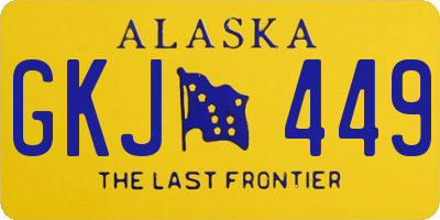 AK license plate GKJ449