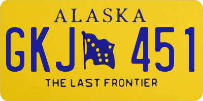 AK license plate GKJ451