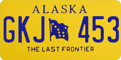 AK license plate GKJ453