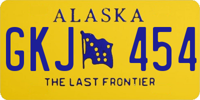 AK license plate GKJ454