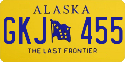 AK license plate GKJ455