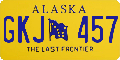 AK license plate GKJ457