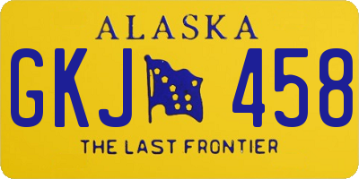 AK license plate GKJ458