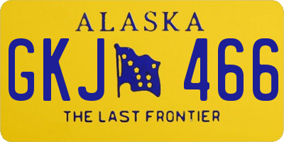 AK license plate GKJ466