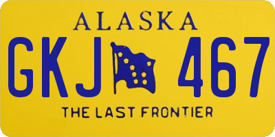 AK license plate GKJ467