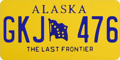 AK license plate GKJ476