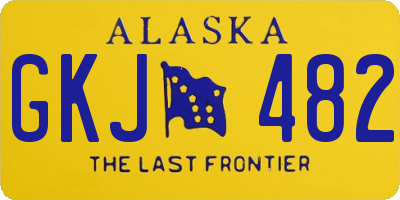 AK license plate GKJ482