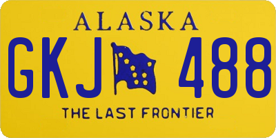 AK license plate GKJ488