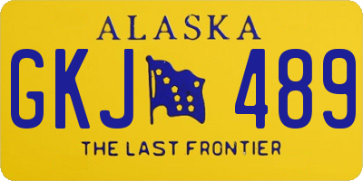 AK license plate GKJ489