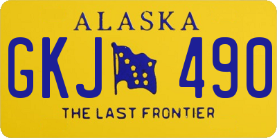 AK license plate GKJ490