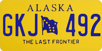 AK license plate GKJ492