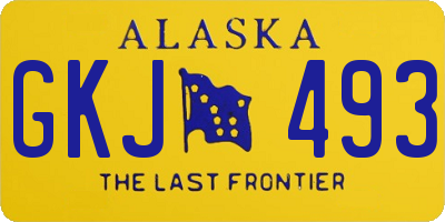 AK license plate GKJ493