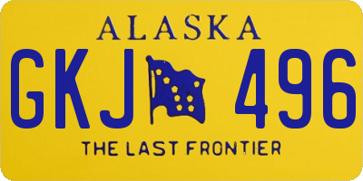 AK license plate GKJ496