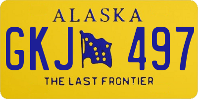 AK license plate GKJ497