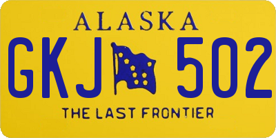 AK license plate GKJ502