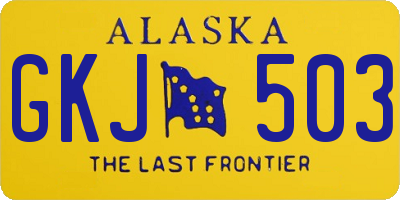 AK license plate GKJ503