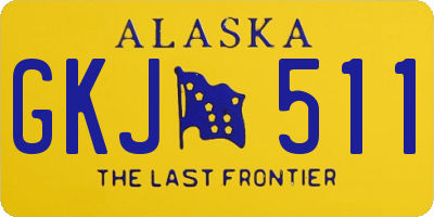 AK license plate GKJ511