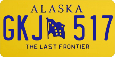 AK license plate GKJ517