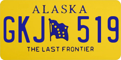 AK license plate GKJ519