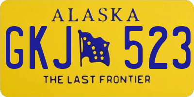 AK license plate GKJ523