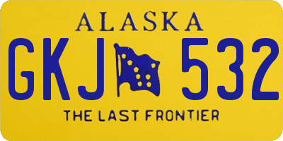 AK license plate GKJ532