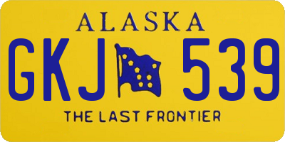 AK license plate GKJ539