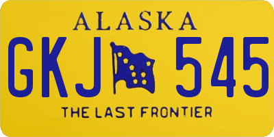 AK license plate GKJ545
