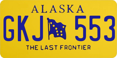 AK license plate GKJ553