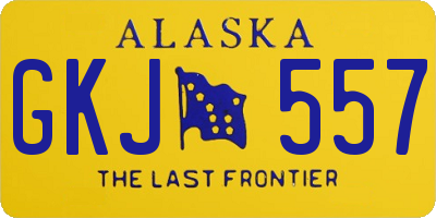 AK license plate GKJ557