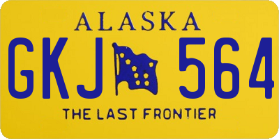 AK license plate GKJ564