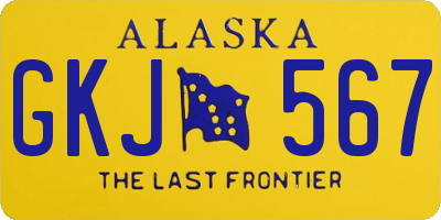 AK license plate GKJ567