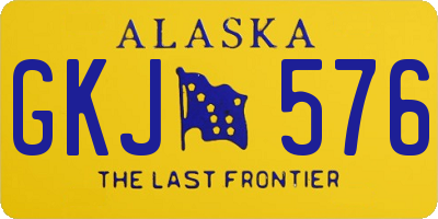 AK license plate GKJ576