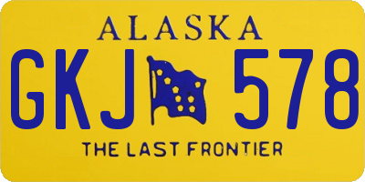 AK license plate GKJ578