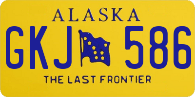AK license plate GKJ586