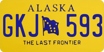 AK license plate GKJ593