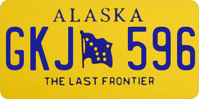AK license plate GKJ596