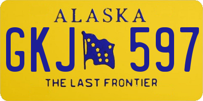 AK license plate GKJ597