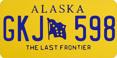 AK license plate GKJ598