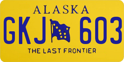 AK license plate GKJ603