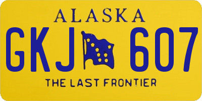 AK license plate GKJ607