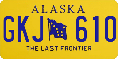 AK license plate GKJ610