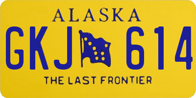 AK license plate GKJ614