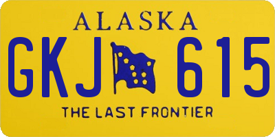 AK license plate GKJ615